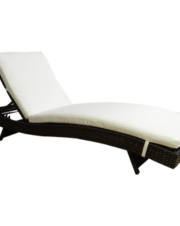 Outsunny Adjustable PE Rattan Wicker Patio Chaise Lounge Chair